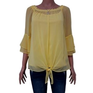 AGB Sheer Top Yellow Small